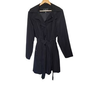 London Fog Women's Black Hooded Coat Size 1X